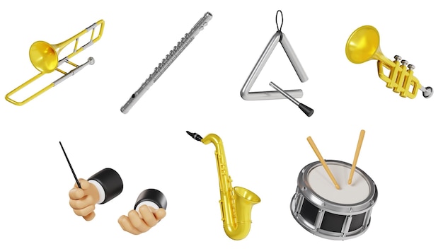 una collezione di strumenti musicali