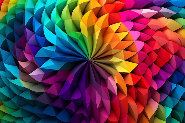 una colorata collezione di carta con molti colori su di essa un concetto di immagine di sfondo geometrico
