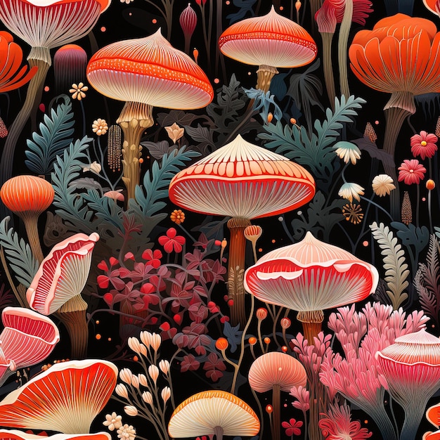 una colorata collezione di meduse e coralli