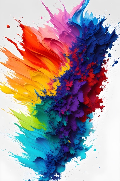 Una colorata esplosione di colori è mostrata in questa immagine colorata.