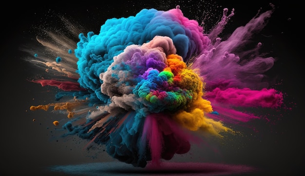 Una colorata esplosione di colori è mostrata in questa immagine.