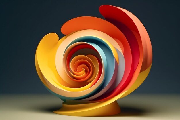 una colorata in stile di arancione chiaro e luce marina gifs animate sculture di carta