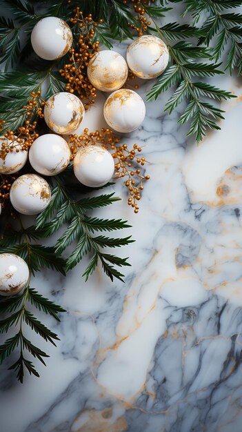 Una consistenza di marmo bianco flatlay fotografia AI generativa