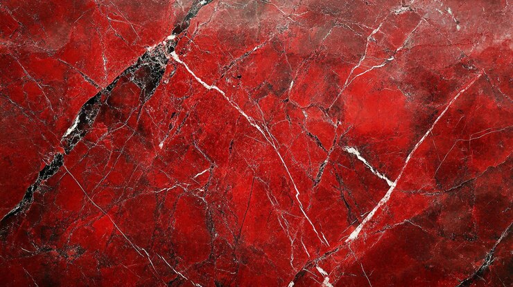 Foto una copertina di pelle rossa con un disegno bianco e nero