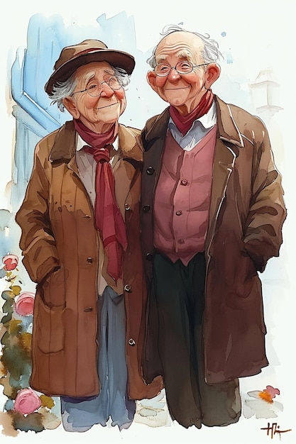 Una coppia anziana