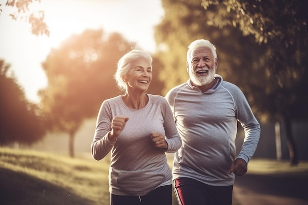 Una coppia fa jogging insieme, uno di loro indossa una maglietta con la scritta "ti amo"