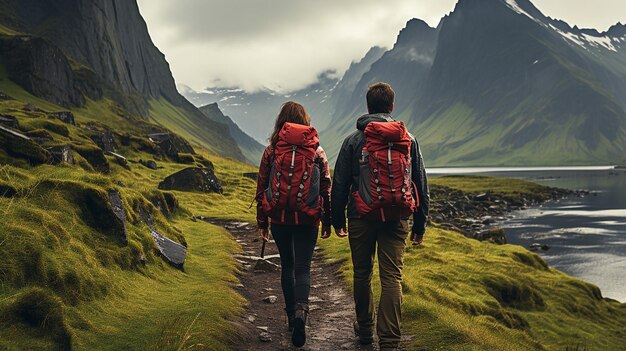 Una coppia in viaggio gode di una vista incredibile