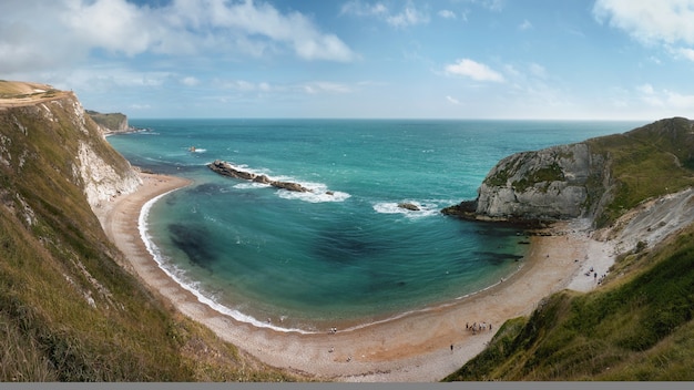 Una costa vicino a Durdle Door attrazione di viaggio nel sud dell'Inghilterra dorset England