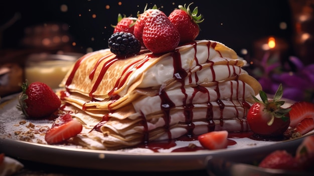 Una crepe o crepe è un tipo di pancake molto sottile