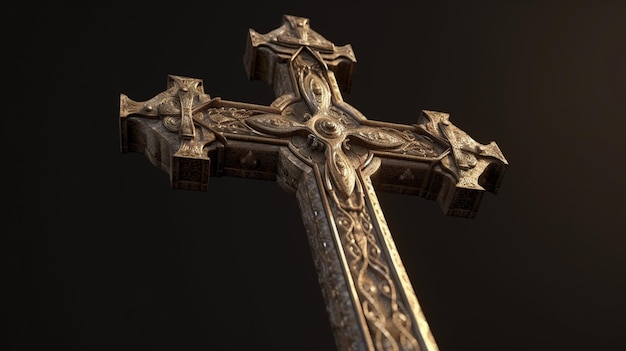 Una croce con sopra la parola gesù