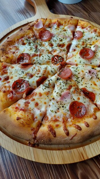 una deliziosa pizza ultra realistica generata dall'intelligenza artificiale