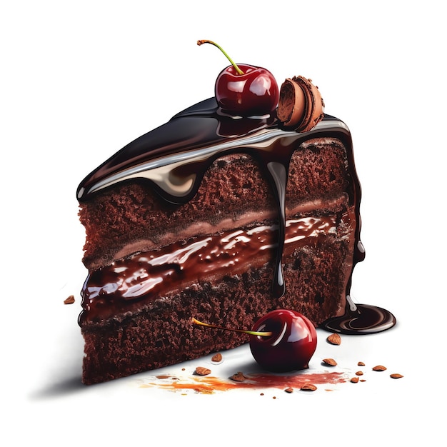Una deliziosa torta al cioccolato a strati