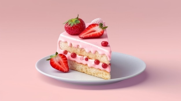 Una deliziosa torta di fragole perfetta per ogni occasione Generative ai