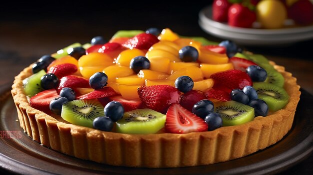 Una deliziosa torta di frutta.