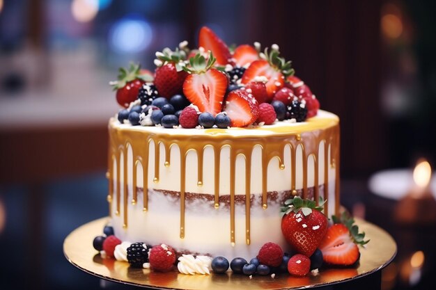 Una deliziosa torta per il compleanno.