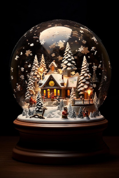 una divertente palla di neve a tema natalizio