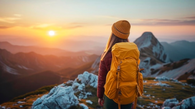 Una donna che indossa un cappello