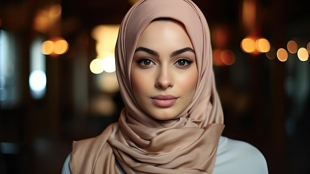 una donna che indossa un foulard