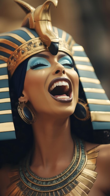 una donna che indossava un abito egiziano