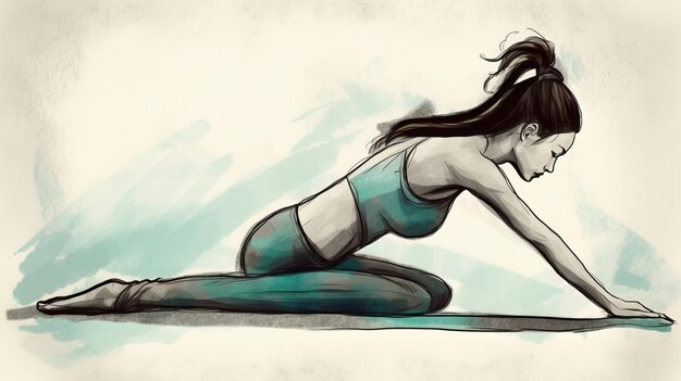 Una donna che pratica yoga