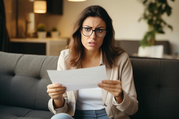 una donna con gli occhiali che legge una lettera che dice che sei una brava persona