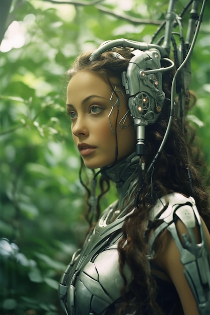 Una donna cyborg.