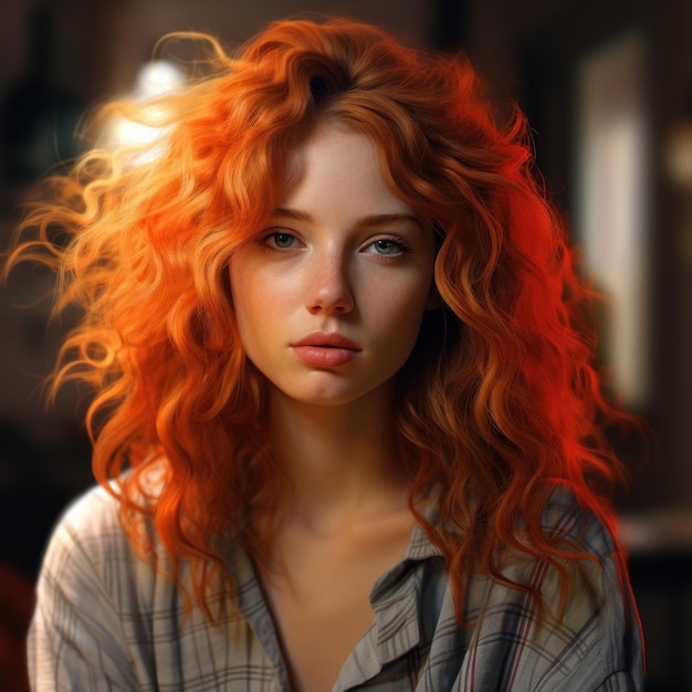 Una donna dai capelli rossi