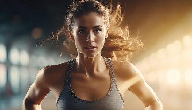 Una donna determinata corre una maratona l'8 marzo, la Giornata Mondiale della Donna