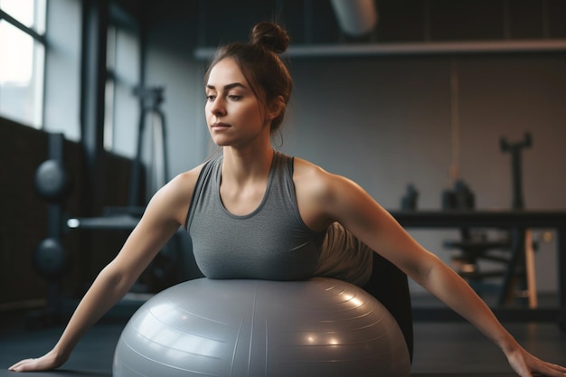 Una donna dimostra tecniche di respirazione corrette in Pilates