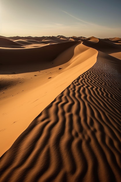 una dune di sabbia nel deserto