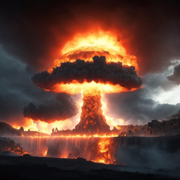 una esplosione nucleare un'esplosione di colossale potenza un'arma di distruzione di massa