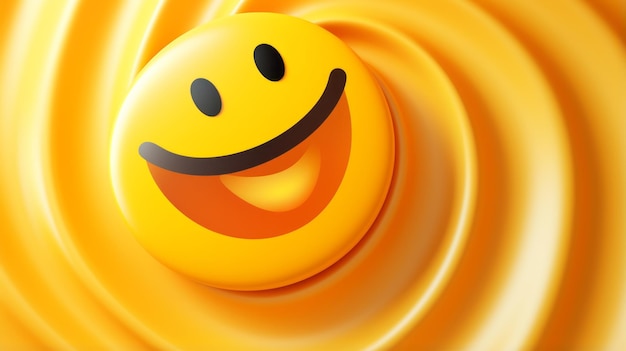 una faccina sorridente su uno sfondo giallo