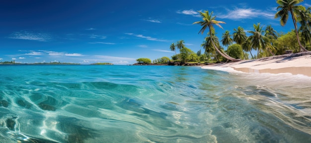 Una fantastica ripresa di una spiaggia tropicale.