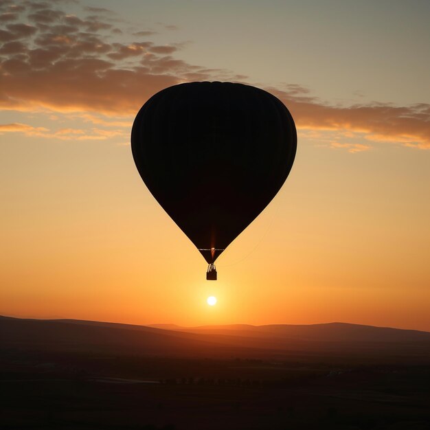 Una fantastica struttura aerea di palloncini che galleggia nel cielo