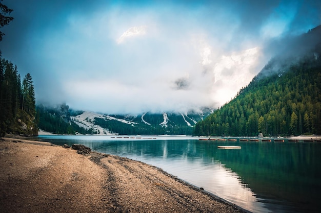 Una fantastica vista sul lago di Braies