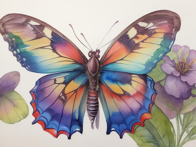 Una farfalla colorata