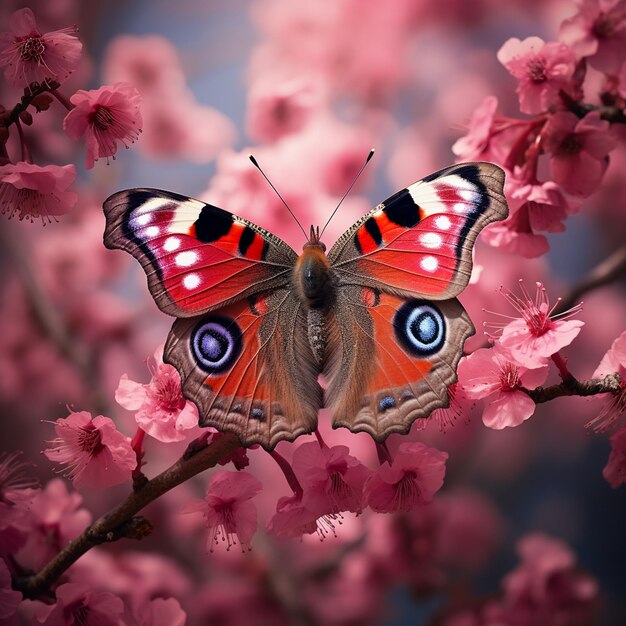 una farfalla è seduta sopra un fiore