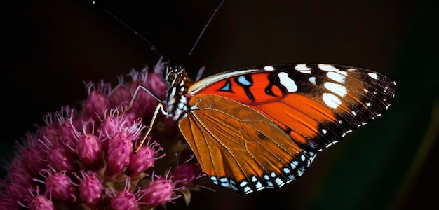 Una farfalla su un fiore