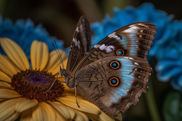 Una farfalla su un fiore