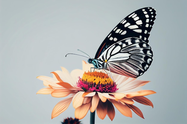 Una farfalla su un fiore