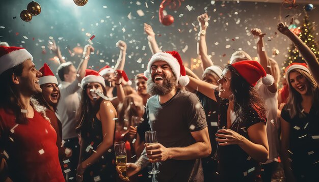 Una festa in discoteca a Capodanno o a Natale