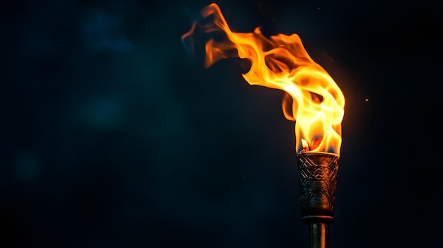 una fiamma con la parola fuoco sopra