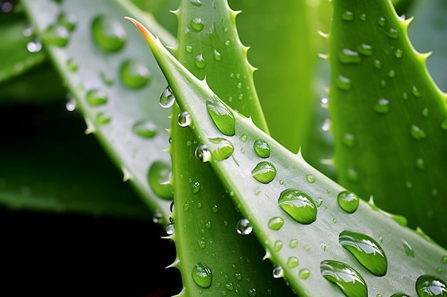 Una foglia con gocce d'acqua su di essa