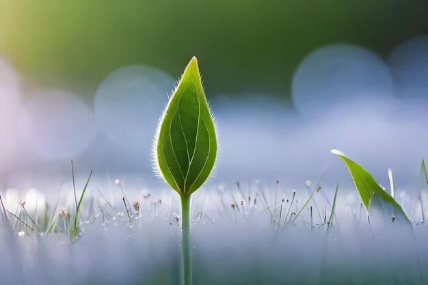 Una foglia verde attraversata dal sole