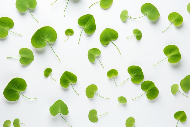 Una foglia verde su uno sfondo bianco