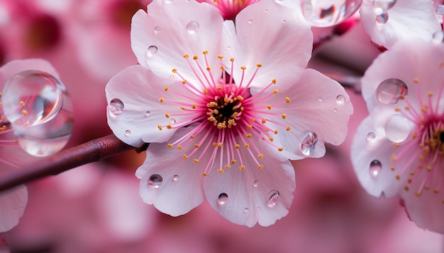 Una foresta di fiori di ciliegio rosa