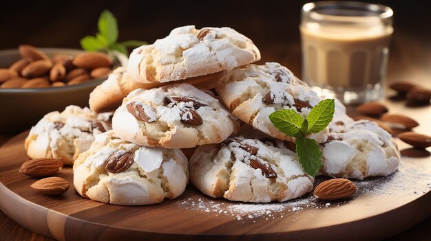 una foto 3D di varie varietà di dolci