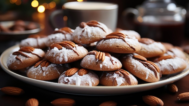 una foto 3D di varie varietà di dolci