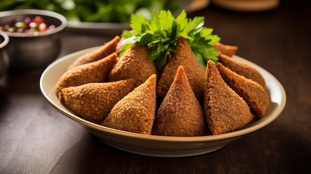 Una foto con dettagli di alta qualità Kibbeh libanese