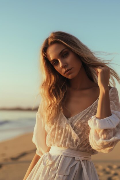 Una foto da vicino di Emma Jade Adele x Beachy Vibes Coastal Chic Vibes